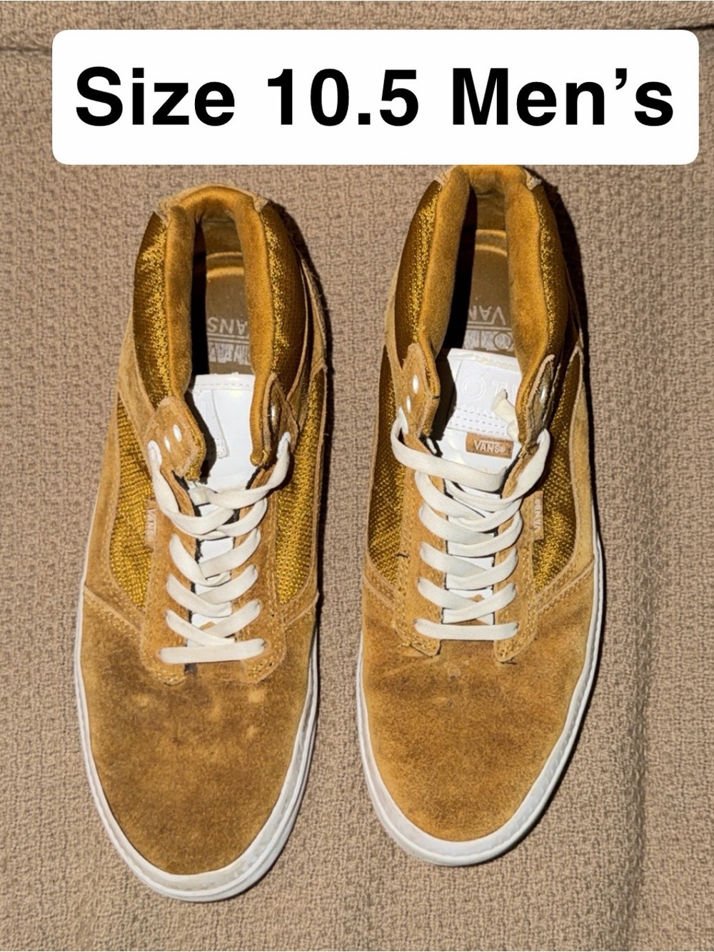 Vans Men’s High-Top Sneakers in Tan/Brown